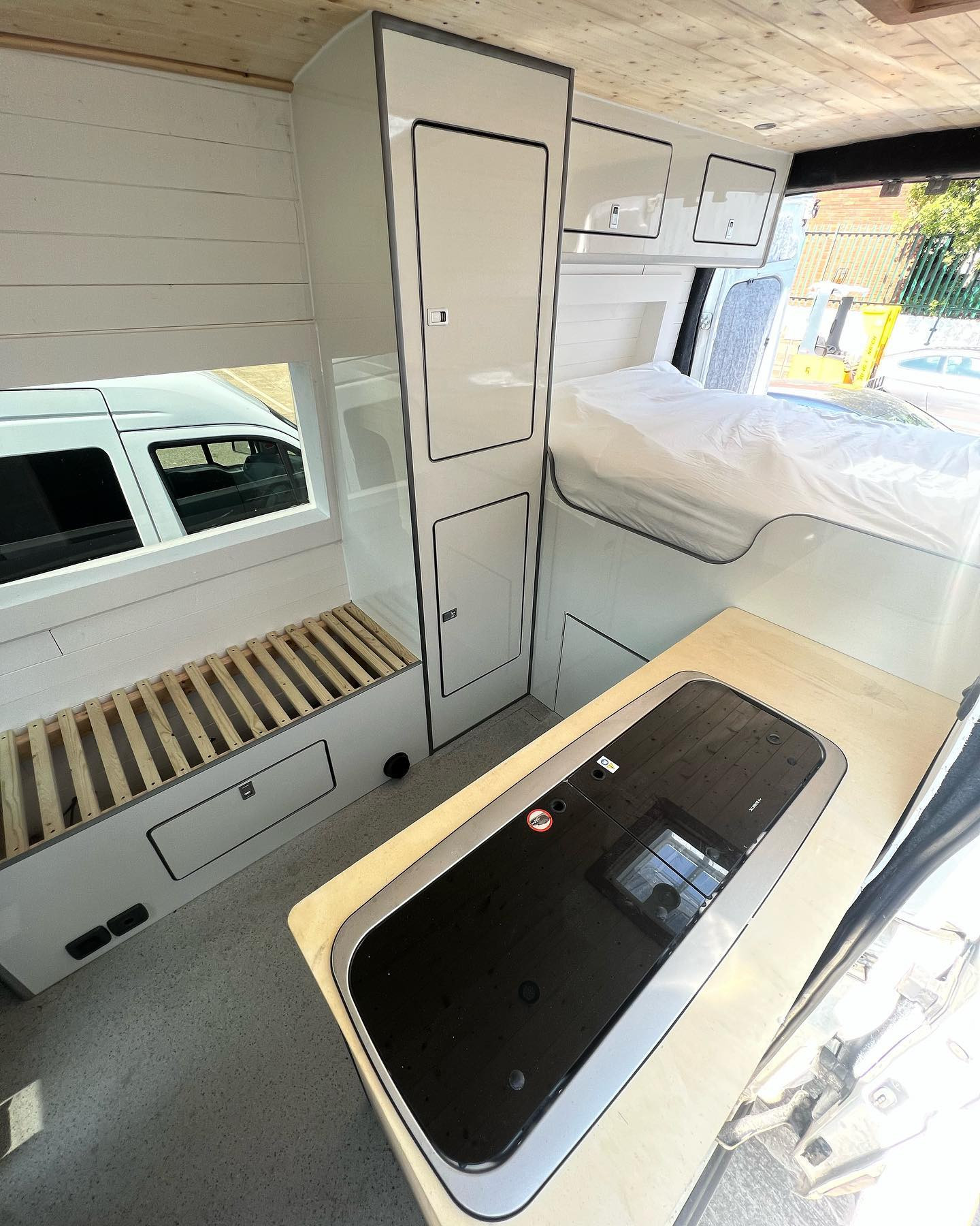 CNC-cut campervan kitchen unit