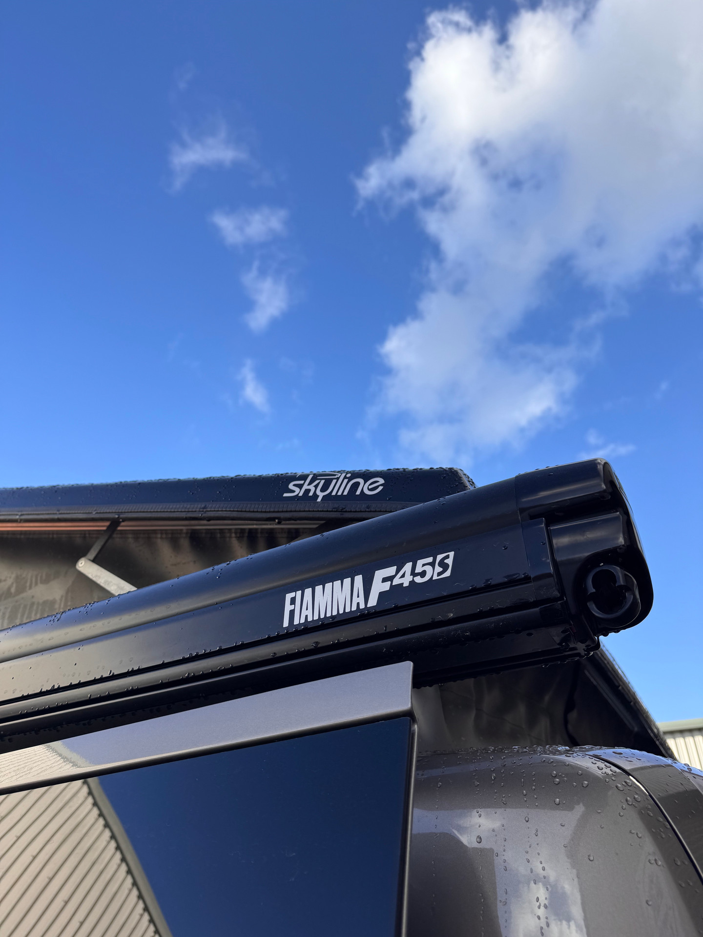 Fiamma awning fitted to a campervan