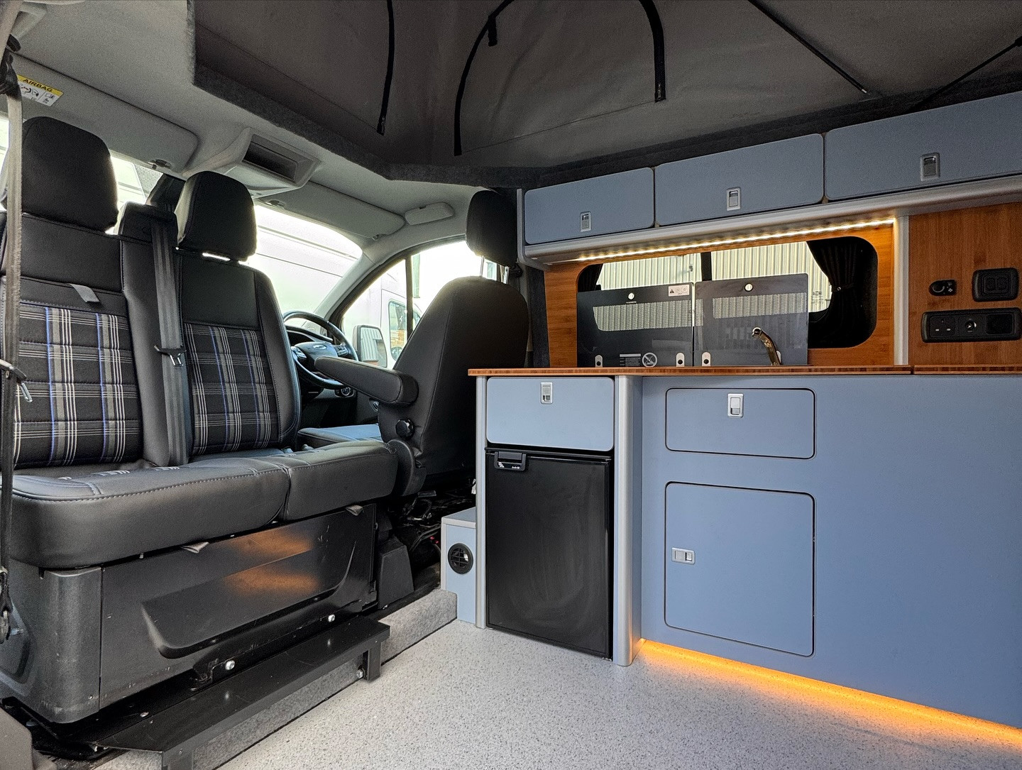 Ford Custom interior with RIB bed