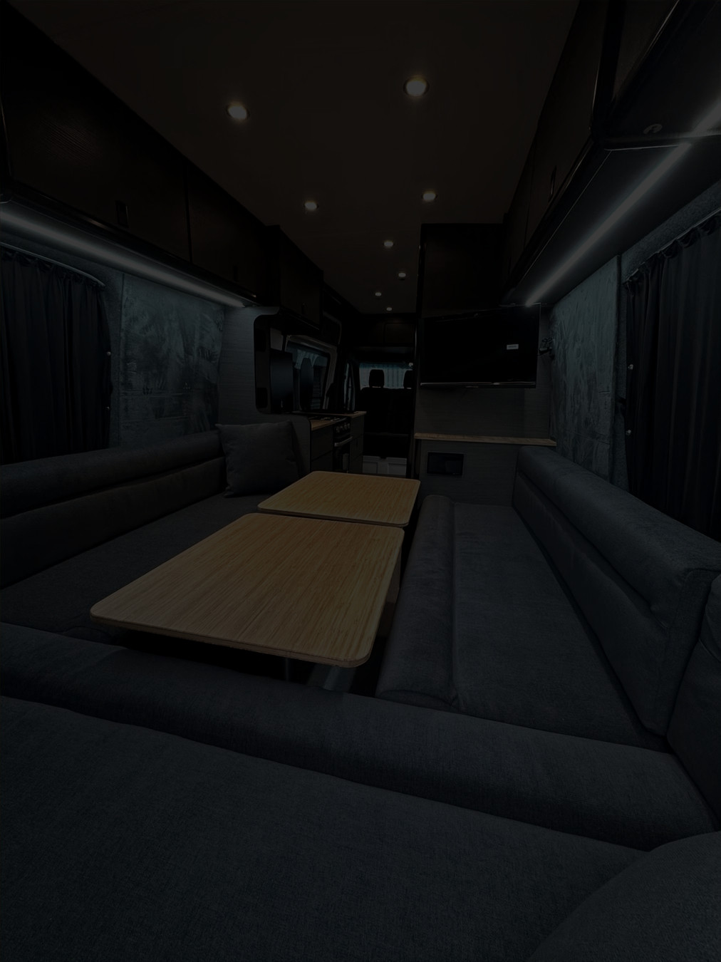 Large van conversion kitchen