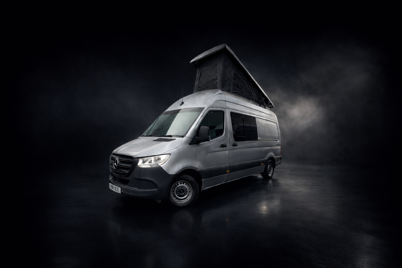 Large van with pop-up roof