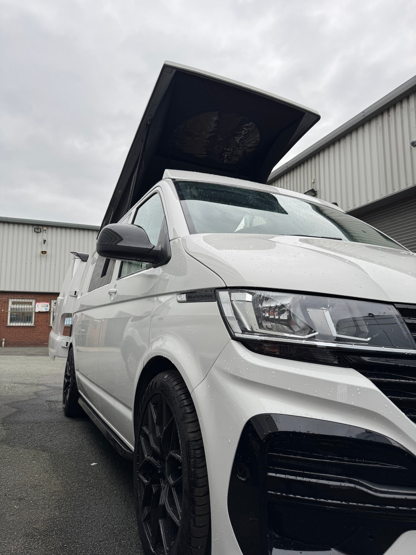 White VW T6 pop top conversion